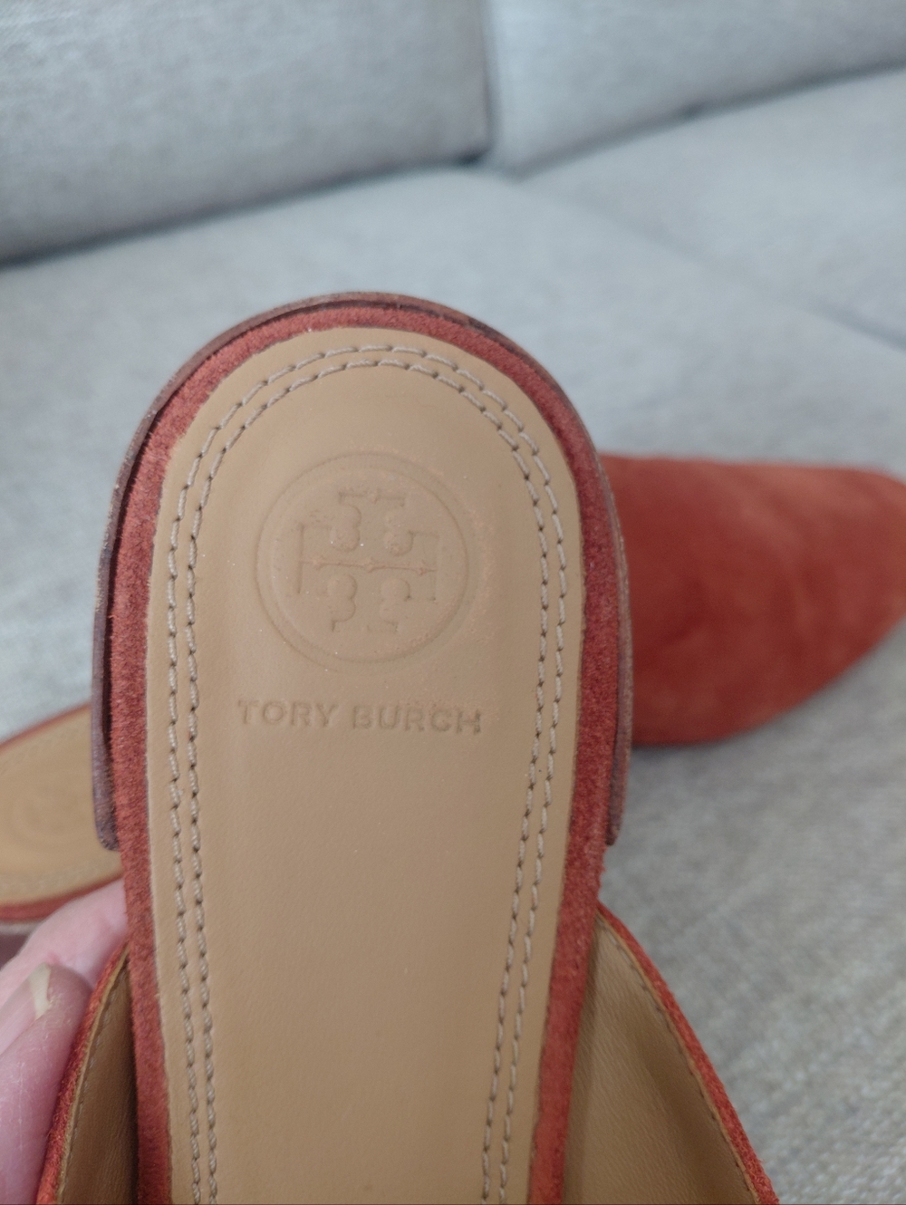 Tory Burch Carlotte Suede Leather Mule - Picture 6 of 10